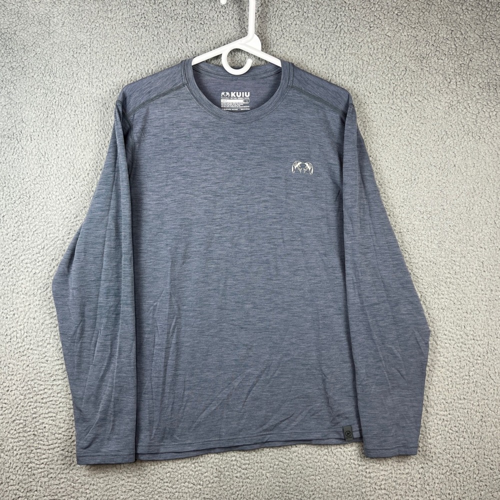 Kuiu Ultra Merino 120 LT Long Sleeve Shirt Mens Large blue Nuyarn Base Layer